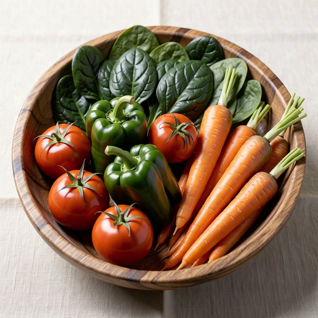 Variedad de vegetales frescos y nutritivos